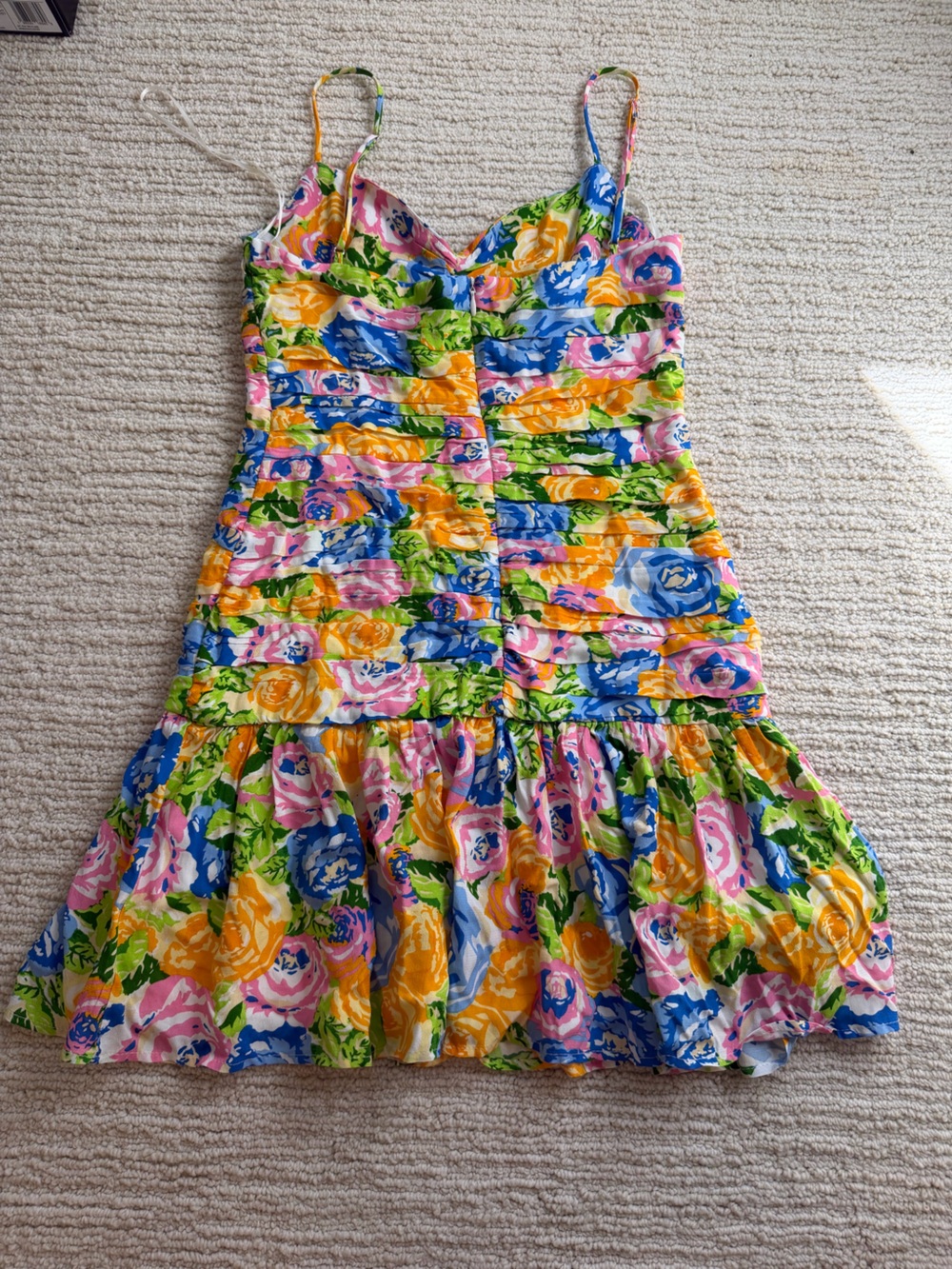 Zara Floral Print Smocked Waist Women’s MiniDress - Multicolor